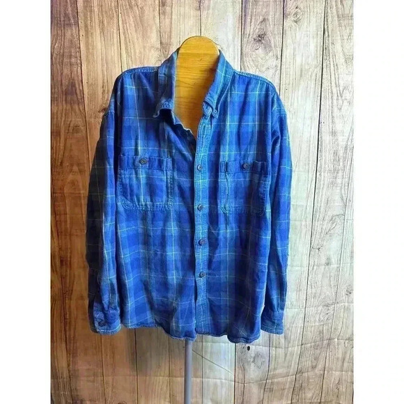 Duluth Trading Company Plaid Button-Down Men's Flannel Shirt 100% Cotton Size XL - Picture 1 of 6
